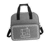 drburpily Zipper Sewing Machine Bag Compact Lightweight Traveling with Sewing Tools and Accessories Thread Spools Yarn Storage Handbag Holder Case Storage Pockets