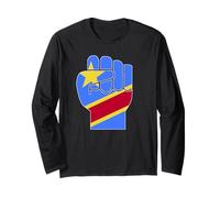 DRC Raised Fist Congolese Resilience Symbol Long Sleeve T-Shirt