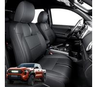 DrCarNow for Toyota Tacoma Seat Covers,Fit for 2016-2019 2020 2021 2022 2023 Leather Seat Cover Crew Cab/Double Cab Waterproof for Tacoma Accessories(Not Fit The Fourth Gen)