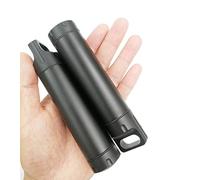 Drchoer 2pcs Waterproof EDC Survival Capsule Emergency Pill Holder Container Large Capacity Air-Tight Seal Bottle Military Level Aluminum Outdoor Dry Storage Case