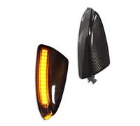 DRCIOQAZR Compatible With Mercedes For Benz For C-Class Saloon W204 2008-2014 Side Mirror Turn Signal Light Assembly Mirror Indicator Light(Black)