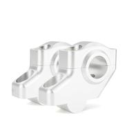 DRCIOQAZR motorbike handlebar riser Compatible With Suzuki For GSR400 2008-2016 For GSR600 2006-2018 For GSR750 2011-2018 Motorcycle Handlebar Fat Bar Riser Mount Clamps Adapter(Matte Silver)