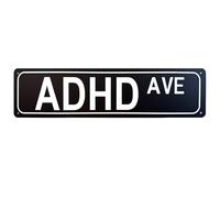 Drcoevo ADHD Ave Aluminium Metal Tin Sign Poster Suitable for Street Home Bedroom Kitchen Funny Bathroom Retro Bar Farm Garden Indoor Outdoor Decorative Plaque Wall Art Decor 16x4 In