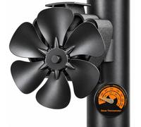 Drcokars Stove Fan, Log Burner Fan, Magnetic Chimney Fan Silent, 4 Blade Heat Powered Wood Burner Fans for Wood, Fireplace, Log Burners, Eco-Friendly, Efficient Heat Distribution (HL-600A)