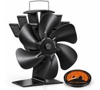 Drcokars Stove Fan - Silent Heat Powered 6-Blade Fan for Wood Burning Stove and Log Burner Fireplace - Eco-Friendly for Efficient Heat Distribution