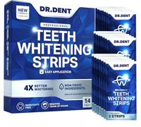DRDENT Professional Teeth Whitening Strips 7 Treatments - Safe for Enamel - Non Sensitive Teeth Whitening - Whitening Without Any Harm - Pack of 14 Strips + Mouth Opener Included