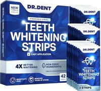 DRDENT Teeth Whitening Strips Professional Strength - 21 Treatments (42 Strips) with Mouth Opener - Enamel Safe Teeth Whitening Kit for Sensitive Teeth