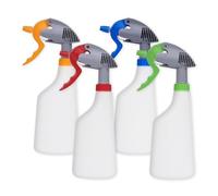 DrDirt Plastic Spray Bottles 22oz | Heavy Duty Empty Spray Bottle for Cleaning Solution | High Flow 3cc Acid & Alkali Resistant Alcohol Compatible | Ideal for Bathroom & Kitchen | 650ml 4 Pack Colors