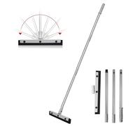 DrDirt Wet Room Floor Squeegee with Long Handle, Double Foam Blade Floor Water Wiper, Squeegee Mop for Bathroom, Shower Floor, Tiles, Garage and Patio