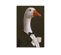 DRDPLXGU Funny Poster Pathetic Humor Duck Judgmental Duck Canvas Poster (1) Canvas Poster Bedroom Decor Landscape Office Room Decor Gift 16x24inch(40x60cm)