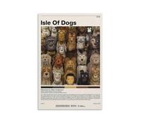 DRDPLXGU Isle Of Dogs Wes Anderson Retro Movie Poster Canvas Poster Bedroom Decor Landscape Office Room Decor Gift 12x18inch(30x45cm)