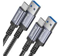 Dreaazhi USB C Data Cable 0.2M 2Pack, USB 3.1 Gen 2 Fast Charging, 10GB Data Transfer, USB to Type C for Samsung Note20, Galaxy S23, Samsung T7, SanDisk Extreme Portable SSD, Crucial X8, WD