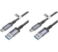 Dreaazhi USB C Data Cable, 1M USB 3.1 Gen 2, 3.1A Fast Charging, 10GB Data Transfer, USB to Type C for Samsung Note20, Galaxy S23, Samsung T7, SanDisk Extreme Portable SSD, Crucial X8, WD (Pack of 2)