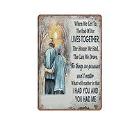 Dreacoss Family Old Couple Tin Signs, When We Get to The End of Our Lives Together Funny Metal Sign Vintage Poster Wall Art for Kitchen Garden Bathroom Farm Home Coffee Decor Tin Sign, 20x30 cm