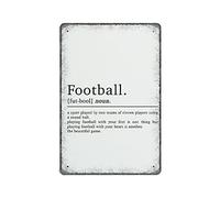 Dreacoss Football Tin Signs Boys Bedroom Wall Art Football Gifts Retro Funny Metal Sign Vintage Poster Wall Art for Kitchen Garden Bathroom Farm Home Coffee Decor Tin Sign, 20x30 cm