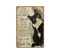 Dreacoss I Am Tuxedo Cat Tin Signs, Cat Lover Gift Wall Decoration, Vintage Poster Metal Sign Bar Club Novelty Funny Kitchen Retro Parlor Garage Gifts, 20X30cm