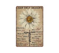 Dreacoss I Can Only Imagine Tin Signs, Jesus Daisy God Faith Christian Jesus Retro Funny Metal Sign Vintage Poster Wall Art for Kitchen Garden Bathroom Farm Home Coffee Decor Tin Sign, 8x12 inches