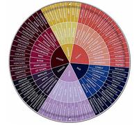 Dreacoss Metal Vintage Tin Sign The Feelings Wheel Therapy Chart Canvas Circle of Emotions Feelings Color Wheel In Earth Tones Funny Retro Wall Art Sign 12x12inch