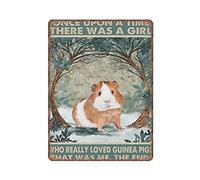 Dreacoss Once upon A Time There Was A Girl Who Really Loves Guinea Pigs Tin Signs, Vintage Animal Poster Metal Sign Iron Painting Home Decor Funny Kitchen Retro Parlor Garage Gifts, 30X40cm