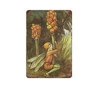 Dreacoss Retro Metal Aluminium Tin Sign Lords and Ladies Fairy Flower Fairies Vintage Wall Art Nursery Decor Fairy Print Home Decor Rustic Wall Decor for Living Room,Kitchen,Farm Decoration 8X12Inch