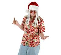 Dread Santa Plush Hat Festive Christmas Hat with Faux Dreads for Adults - One Size Fits Most