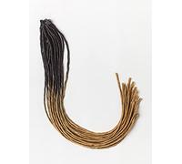 DreadLab - Soft Style Ombre Double Ended Synthetic Dreadlocks 10 Pack (Black - Natural Blonde Transitional), 21.65 inch