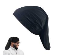Dreadlock Cap for Long Hair Dreadlock Accessories Dreadlocks Cap Unisex Wide Stretchable Sleeping Bonnet, Head Wraps, Hair Accessories for Men and Women with Dreads - Black