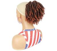 Dreadlock Curly Drawstring Ponytail, Short Clip in on Synthetic Ponytails, Hair Extensions for Black Women Hair Extension for Daily Use(LS5-1BT350)