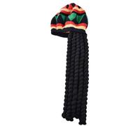 Dreadlock Hat - Headwear, 1 Piece Theatrical Wig For Costume Events, Knitted Cap With Synthetic Strands, Apparel Category, Character Accessory For Masquerades, Shows And Performances