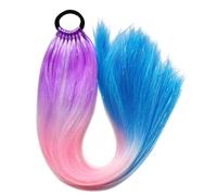 Dreadlock Ponytail With 9 Strands Braids Colorful High Temperature Fibers Braiding Hair Extension For Fashion