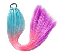 Dreadlock Ponytail With 9 Strands Braids Colorful High Temperature Fibers Braiding Hair Extension For Fashion Enthusiasts