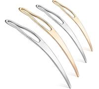 Dreadlock Tool Interlocking Tool for Locs, Easyloc Hair Tool for Dreadlocks, Interlocks or Sisterlocks, Tightening Accessory for Small Starting and Maintaining Your Locs (4 Pieces,Rose Gold, Silver)
