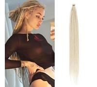 Dreadlocks Extension Thin 0.6 cm 20 Strands 24 Inch Handmade Soft Reggae Hair Hip-Hop Style Synthetic Horror Extension Long Crochet Hippie Horror Barrier Hair (613)