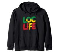 Dreadlocks Rasta Locs Life Melanin Afro Dreads Lover Zip Hoodie