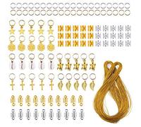 Dreadlocks Snowflake Leaf Hair Rings Clip Set, Braids Accessories with Metal Hair Bands and Rope, Dreadlocks Jewelry for Weddings Fashion Shows Dances