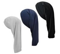 Dreadlocks Tube Socks for Long Dreads Braids Women Men Spandex Sleep Caps Jumbo Twists Hair Covers Shower Caps(Black,Grey,Navy Blue)