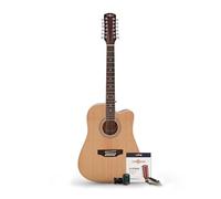 Dreadnought 12 String Acoustic Guitar & Accessory Pack by Gear4music Natural