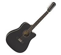 Dreadnought 12 String Electro Acoustic Guitar by Gear4music Black