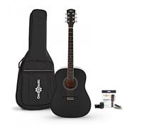 Dreadnought Acoustic Guitar & Accessory Pack by Gear4music Black