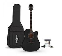 Dreadnought Cutaway Electro Acoustic Guitar & Accessory Pack by Gear4music Black