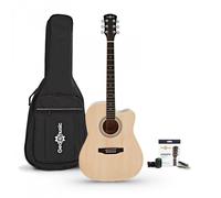 Dreadnought Cutaway Electro Acoustic Guitar & Accessory Pack by Gear4music Natural
