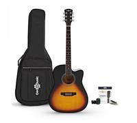 Dreadnought Cutaway Electro Acoustic Guitar & Accessory Pack by Gear4music Sunburst