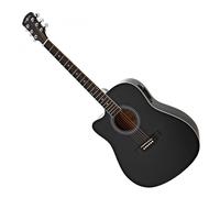 Dreadnought Cutaway Left Handed Electro Acoustic Guitar Black