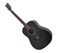 Dreadnought Left Handed Acoustic Guitar by Gear4music Black