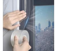Dreaku 3cm x 10m Window Draft Excluder, Clear Waterproof Tape, Energy Saving Window Insulation Tape, Seal Strip for Wind, Cold Air & Dust Blocking, Weather Stripping for Home, No Residue(1.2in x 33ft)