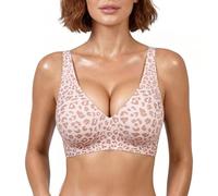 Dreaku Seamless Wireless Jelly Bra, Deep V Plunge Push Up for Women