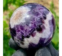 Dream Amethyst Ball Quartz Crystal Sphere Decor 1PC Ornaments (Size : 9-10cm)