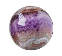 Dream Amethyst Crystal Ball, Crystals Quartz Sphere with Wood Stand, Stone Scrying for,Home Office Decor,Decoration,9~9.5cm
