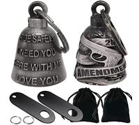 Dream Apparel 2 Pack Motorcycle Bells Guardian Angel for Biker Rider Men Women Ride Riding with Hangers, Drive Away Gremlins, Ride Safely & I Need You & Love You Bell+ Bell, One size