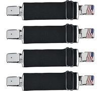 Dream Apparel Elastic Boot Straps Adjustable Boot Clips Pant Clips Stirrups Leg Straps for Biker Women Men Motorcycle 2PCS, 4 Pieces - Usa Flag, 2 Pairs (4 Pieces)